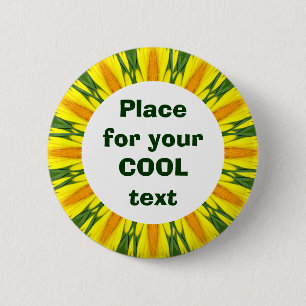 Badge Rond 5 Cm Daisy Mandala Modèle 15
