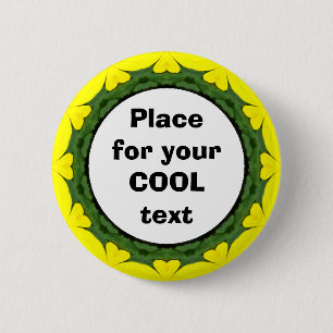 Badge Rond 5 Cm Daisy Mandala Modèle 22