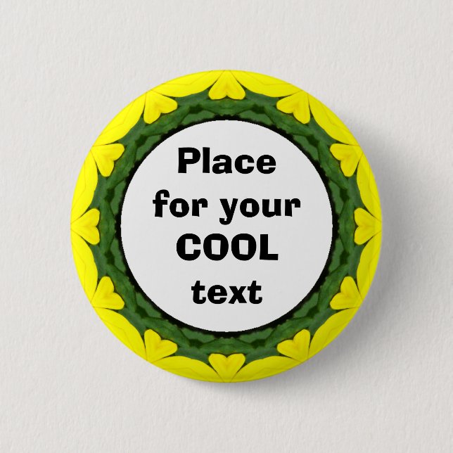 Badge Rond 5 Cm Daisy Mandala Modèle 22 (Devant)