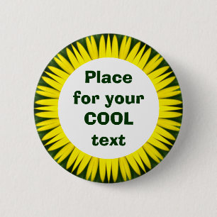 Badge Rond 5 Cm Daisy Mandala Modèle 25