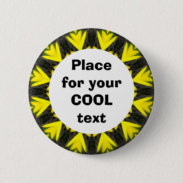 Badge Rond 5 Cm Daisy Mandala Modèle 27 (Devant)