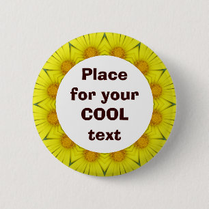 Badge Rond 5 Cm Daisy Mandala Modèle 36