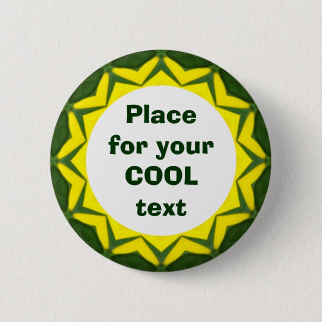 Badge Rond 5 Cm Daisy Mandala Modèle 39 (Devant)