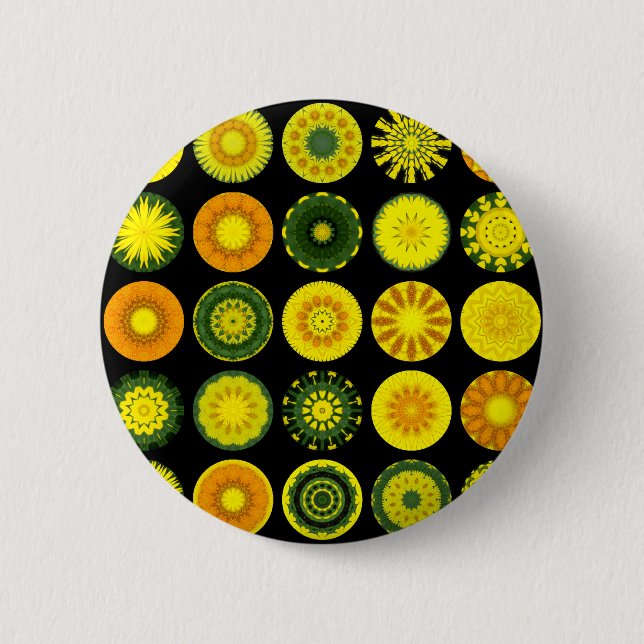 Badge Rond 5 Cm Daisy Mandalas (Devant)