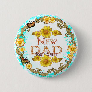 Badge Rond 5 Cm Daisy New Papa
