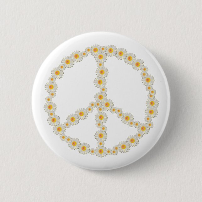 Badge Rond 5 Cm Daisy Peace (Devant)