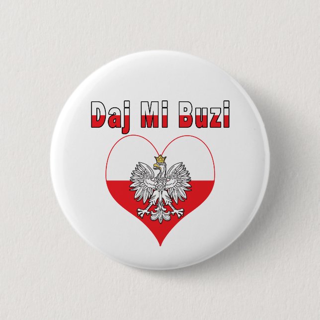 Badge Rond 5 Cm Daj Mi Buzi Eagle Heart (Devant)