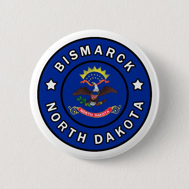 Badge Rond 5 Cm Dakota de Bismarck (Devant)