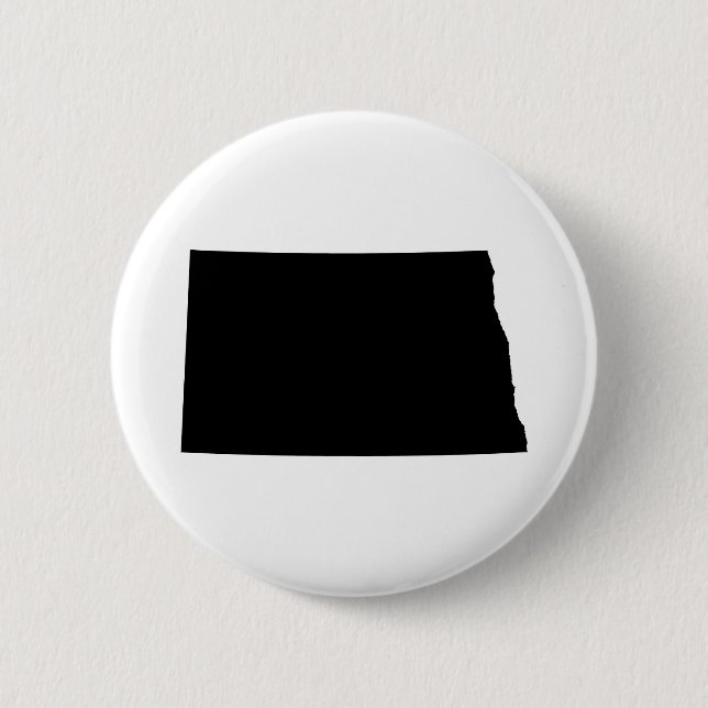Badge Rond 5 Cm Dakota du Nord en noir et blanc (Devant)