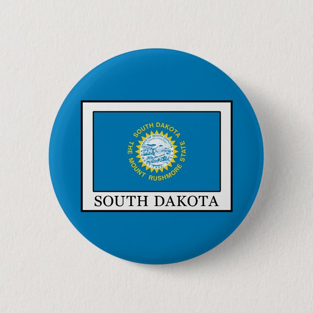 Badge Rond 5 Cm Dakota du Sud (Devant)