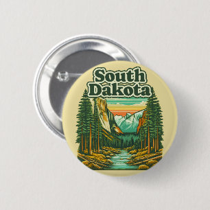 Badge Rond 5 Cm Dakota du Sud