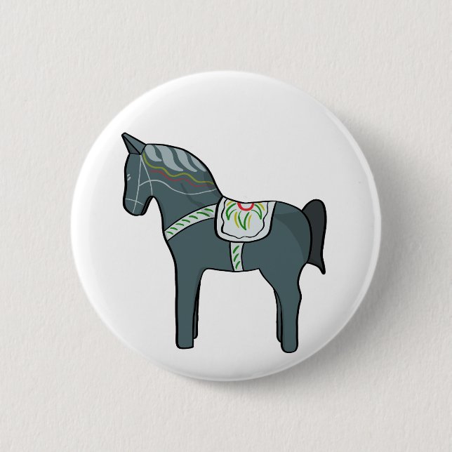 Badge Rond 5 Cm Dala horse (Devant)