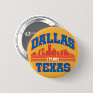 Badge Rond 5 Cm Dallas, Texas
