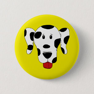 Badge Rond 5 Cm Dalmate drôle