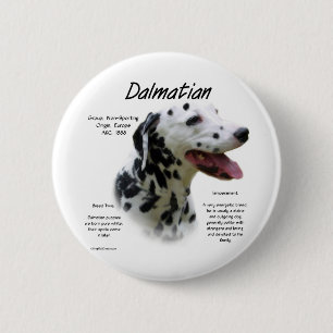 Badge Rond 5 Cm Dalmatien (noir) Conception de l'histoire