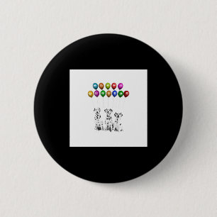 Badge Rond 5 Cm Dalmatiens souhaitant une bonne année 2016 _1