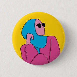 Badge Rond 5 Cm Dame