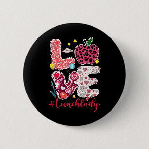 Badge Rond 5 Cm Dame de cantine de l'amour Cœur Saint-Valentin