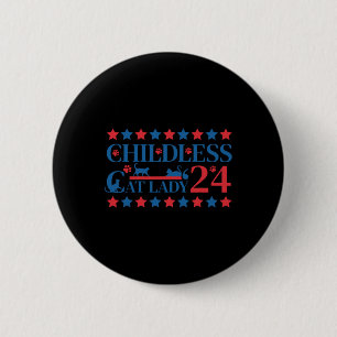 Badge Rond 5 Cm Dame de chat sans enfant 4