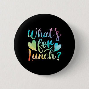 Badge Rond 5 Cm Dame de la cantine Quel est le menu de la cantine