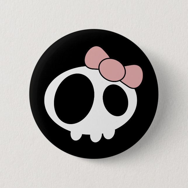 Badge Rond 5 Cm Dame noire (Devant)