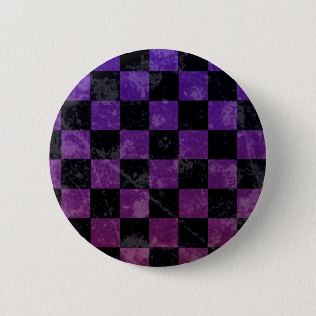 Badge Rond 5 Cm Damier de punk d'Emo (Devant)