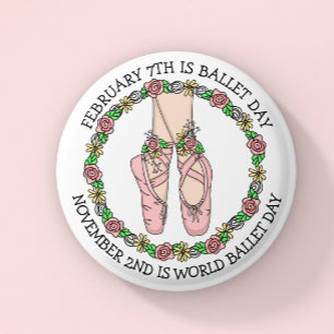 Badge Rond 5 Cm Dance Holiday   Jour du ballet