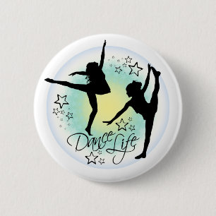Badge Rond 5 Cm Dance Life, Insigne de la danseuse