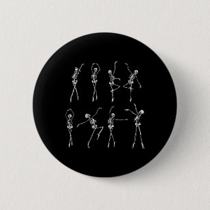 Badge Rond 5 Cm Dancing Skeleton Llerinas Halloween Costume Llet G