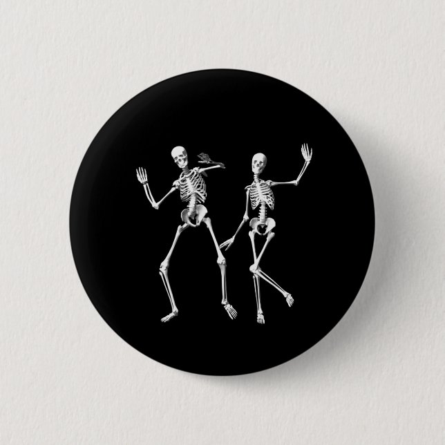 Badge Rond 5 Cm Dancing Skeletons (Devant)