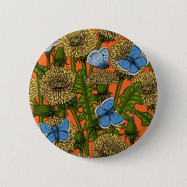 Badge Rond 5 Cm Dandelion medow (Devant)