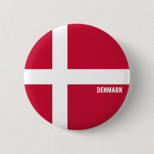 Badge Rond 5 Cm Danemark Drapeau charmant patriotique