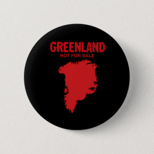 Badge Rond 5 Cm Danemark Le Groenland n'est pas à vendre - Anti Tr