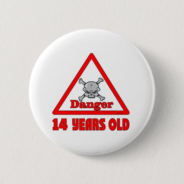 Badge Rond 5 Cm Danger 14 (Devant)
