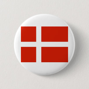 Badge Rond 5 Cm Dannebrog; Drapeau officiel du Danemark