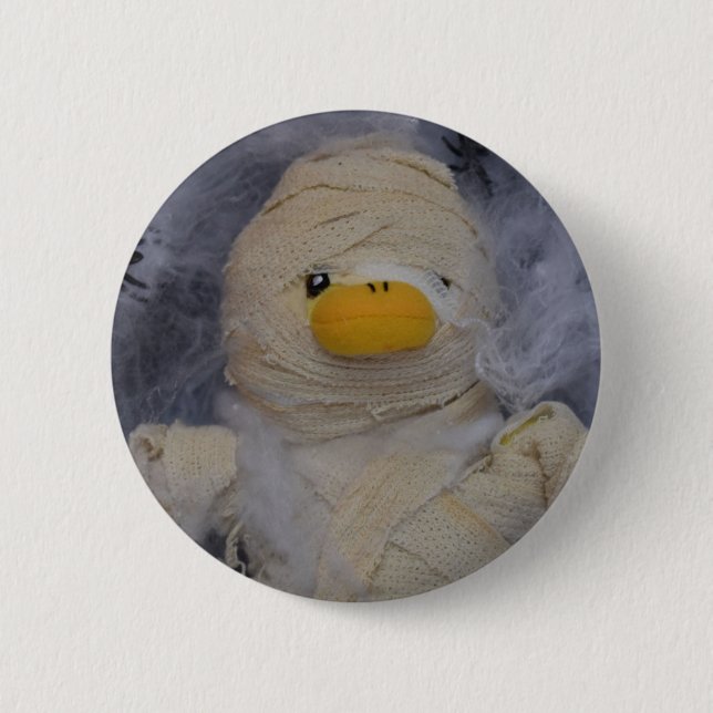 Badge Rond 5 Cm Danny Duck la Momie (Devant)