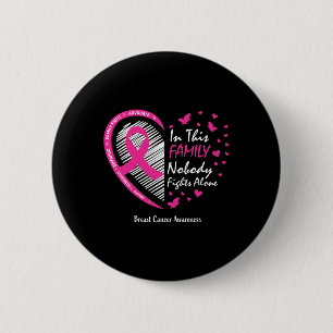 Badge Rond 5 Cm Dans Cette Famille, Personne Ne Lutte Seul Cancer