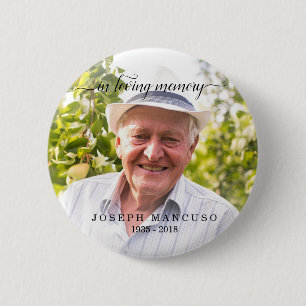 Badge Rond 5 Cm Dans la célébration funèbre de mémoire affectueuse