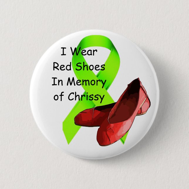Badge Rond 5 Cm Dans la mémoire du Pin de Chrissy, conscience de (Devant)
