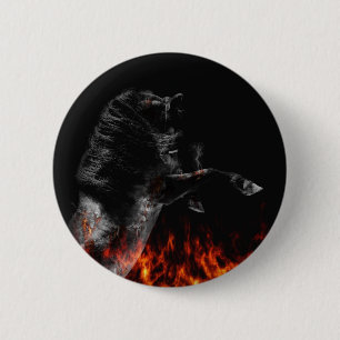 Badge Rond 5 Cm Dans le feu