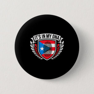 Badge Rond 5 Cm dans l'empreinte digitale en Porto Rico Fierté du