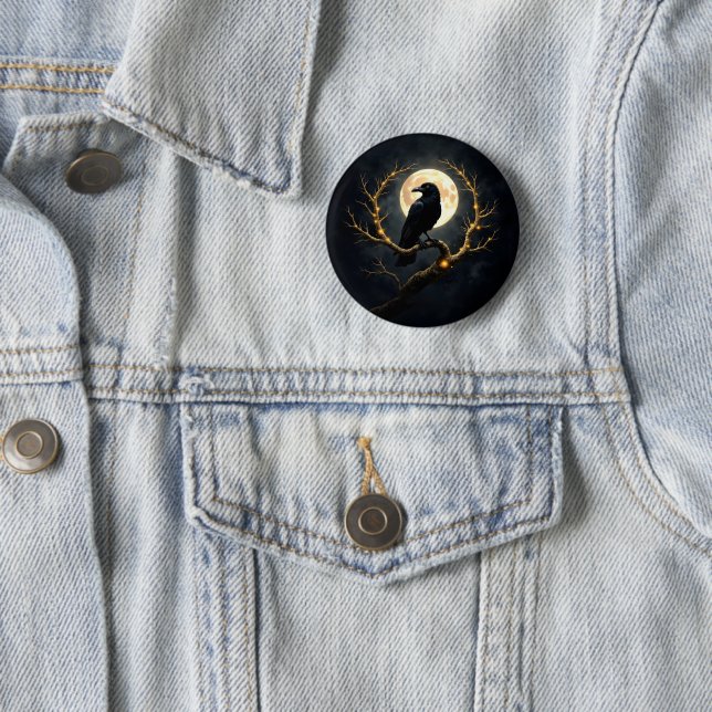 Badge Rond 5 Cm Dans les ténèbres de la nuit” – Le messager silenc (En situation)