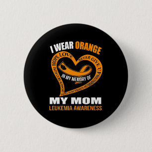 Badge Rond 5 Cm Dans ma mémoire de ma mère LEUKEMIA AVERITÉ
