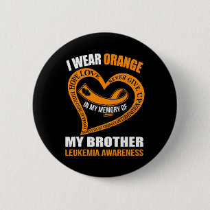 Badge Rond 5 Cm Dans ma mémoire de mon frère LEUKEMIA CONSCIENCE