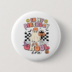 Badge Rond 5 Cm Dans Mon Anniversaire Ghoul Era Retro Halloween Su