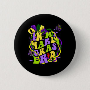 Badge Rond 5 Cm Dans Mon Coeur Mardi Gras Era Fleur-de-lis Symbole