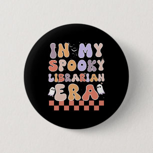 Badge Rond 5 Cm Dans mon ère de bibliothèque Éffrayante Ghost Hall