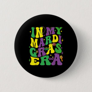 Badge Rond 5 Cm Dans Mon Mardi Gras Era Carnaval Femmes Hommes Enf