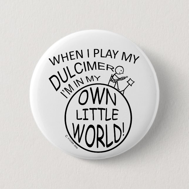 Badge Rond 5 Cm Dans Mon Petit Monde Dulcimer (Devant)