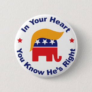 Badge Rond 5 Cm Dans votre cœur, vous savez qu'il a raison - Donal